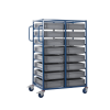 Tray Rack with 120 x 600 x 400 mm 24 Litre Containers: Amount of Trays & Unit Height: 16 - 1380mm