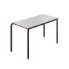 Titan crush Bent Frame School Table: Colour: Grey, Leg Colours: Black, Height: 760mm