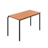 Titan crush Bent Frame School Table: Colour: Beech, Leg Colours: Black, Height: 710mm