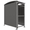 MM1 Galvanised Steel Shelter | Secure Cycle & Bin Store: Length: 1m