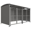 MM1 Galvanised Steel Shelter | Secure Cycle & Bin Store: Length: 4m