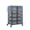 Tray Rack with 220 x 600 x 400 mm 44 Litre Containers: Amount of Trays & Unit Height: 10 - 1380mm