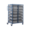 Tray Rack with 170 x 600 x 400 mm 35.5 Litre Containers: Amount of Trays & Unit Height: 12 - 1380mm