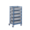 Tray Rack with 170 x 600 x 400 mm 35.5 Litre Containers: Amount of Trays & Unit Height: 5 - 1175mm