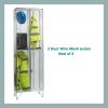 2 Door Wire Mesh Lockers: Options: Nest of 2 lockers, Depth: 305mm