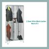 2 Door Wire Mesh Lockers: Options: Nest of 3 lockers, Depth: 305mm