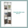 3 Door Wire Mesh Lockers: Options: Nest of 2 lockers, Depth: 305mm