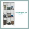 3 Door Wire Mesh Lockers: Options: Nest of 3 lockers, Depth: 305mm