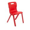 Titan One Piece Classroom Chair: Size: 13+ years, Colour: Red