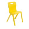 Titan One Piece Classroom Chair: Size: 13+ years, Colour: Yellow