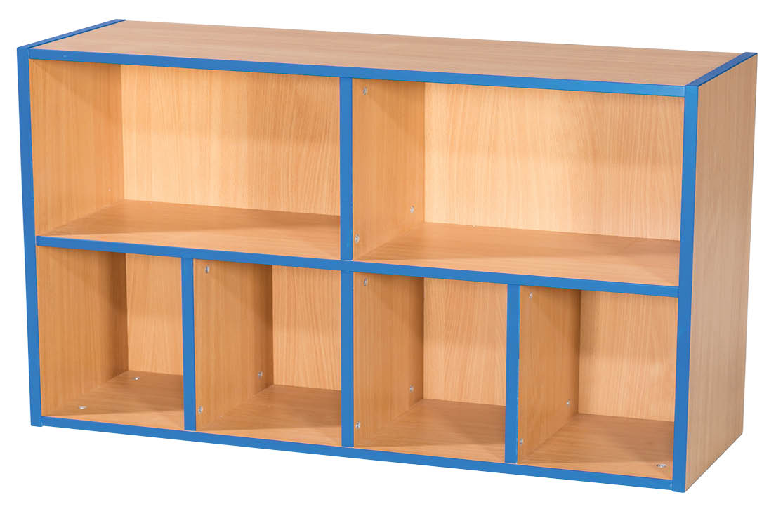 Kubbykurve Two Tier 2 4 Library Bookshelf 700mmh 1000mmw A62006