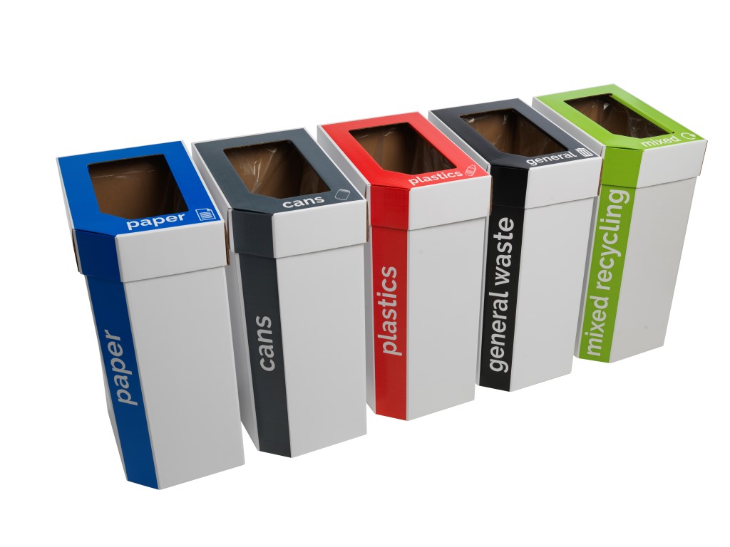 Cardboard Recycling Bins - Set of 5 (CB030Z)