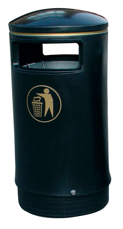 school Litter Bins Victorian Outdoor Hooded Top Litter Bins (SHV75Z)