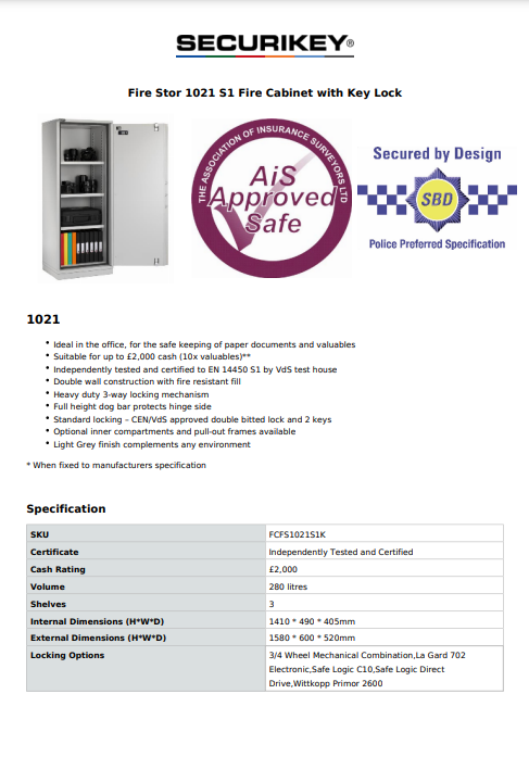 Specification Sheet