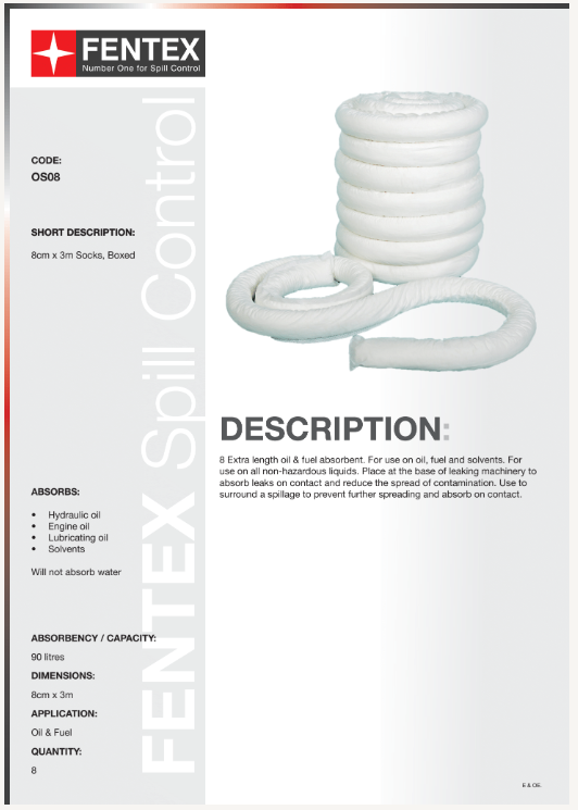 oil and fuel maintenance sock