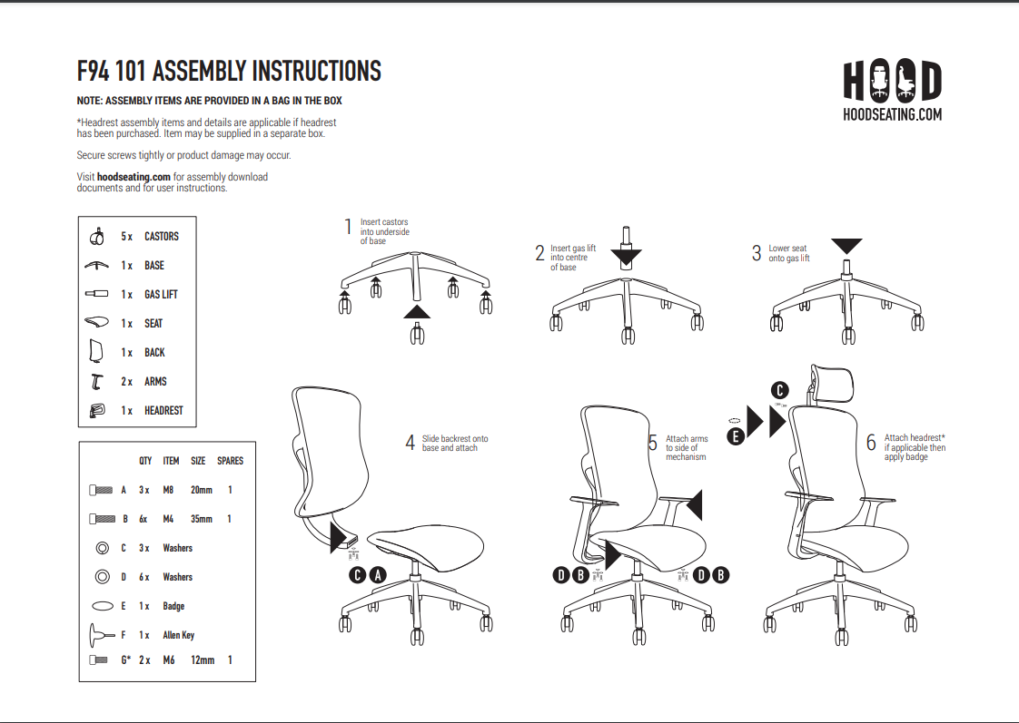 assembly instruction