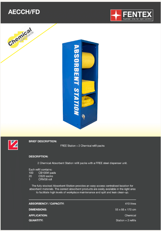 chemical absorbent station