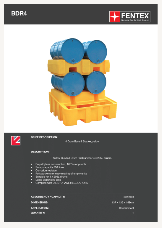 four drum horizontal storage system