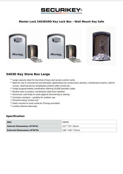 Specification Sheet