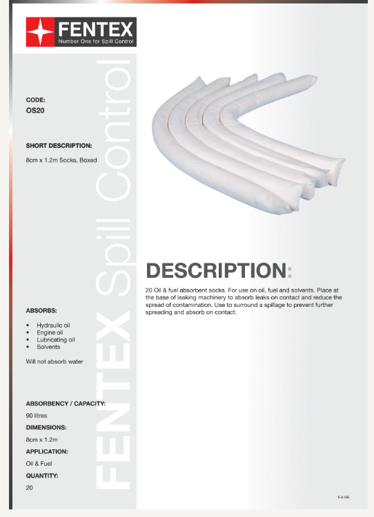 oil and fuel maintenance sock