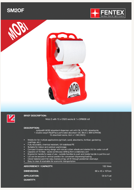 oil and fuel spillpod&reg; dispenser