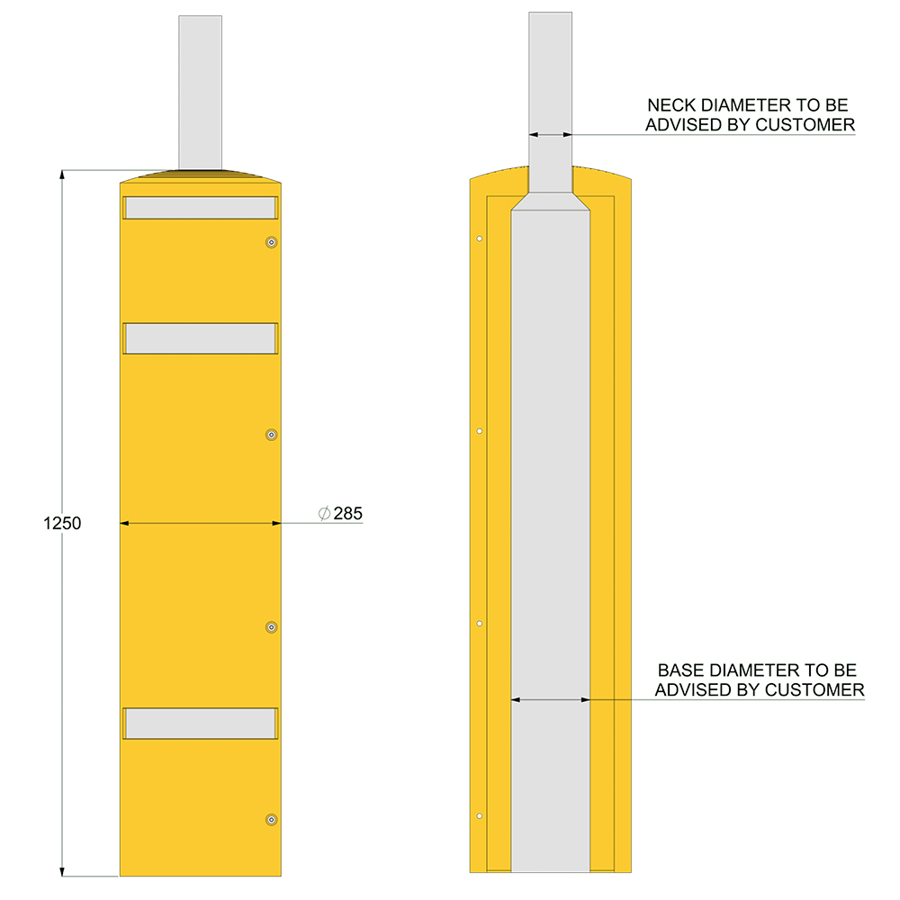 Lamp post base diagram